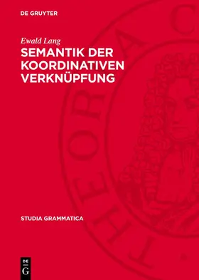 Lang |  Semantik der koordinativen Verknüpfung | eBook | Sack Fachmedien
