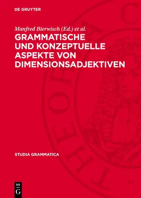 Bierwisch / Lang |  Grammatische und konzeptuelle Aspekte von Dimensionsadjektiven | eBook | Sack Fachmedien