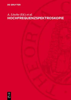 Schütz / Lösche |  Hochfrequenzspektroskopie | Buch |  Sack Fachmedien