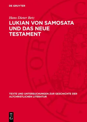 Betz |  Lukian von Samosata und das Neue Testament | eBook | Sack Fachmedien