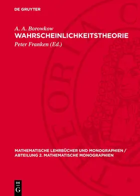Borowkow / Franken |  Wahrscheinlichkeitstheorie | Buch |  Sack Fachmedien