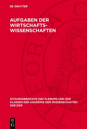 Aufgaben der Wirtschaftswissenschaften | E-Book | www2.sack.de