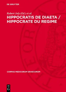 Byl / Joly |  Hippocratis De Diaeta / Hippocrate Du regime | Buch |  Sack Fachmedien