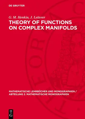 Henkin / Leiterer |  Theory of Functions on Complex Manifolds | eBook | Sack Fachmedien