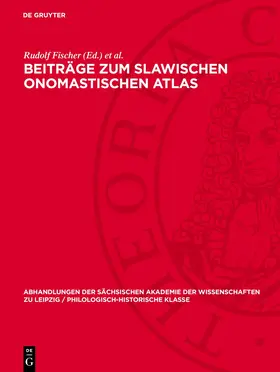 Fischer / Eichler |  Beiträge zum slawischen onomastischen Atlas | Buch |  Sack Fachmedien