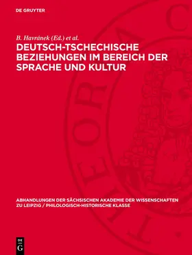 Fischer / Havránek |  Deutsch-tschechische Beziehungen im Bereich der Sprache und Kultur | Buch |  Sack Fachmedien