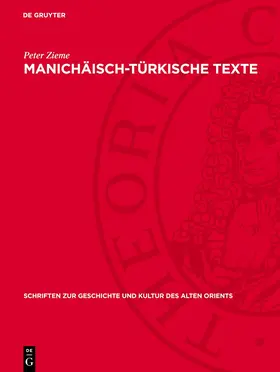 Zieme |  Manichäisch-türkische Texte | Buch |  Sack Fachmedien