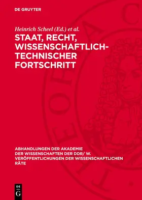 Scheel / Schüßler |  Staat, Recht, Wissenschaftlich-technischer Fortschritt | eBook | Sack Fachmedien