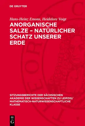 Emons / Voigt |  Anorganische Salze – Natürlicher Schatz unserer Erde | eBook | Sack Fachmedien