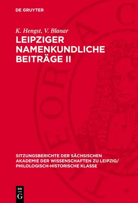 Fischer / Walther / Eichler |  Leipziger namenkundliche Beiträge II | eBook | Sack Fachmedien