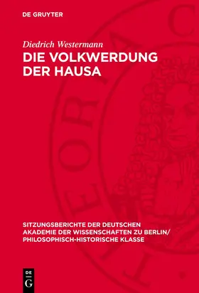 Westermann |  Die Volkwerdung der Hausa | eBook | Sack Fachmedien
