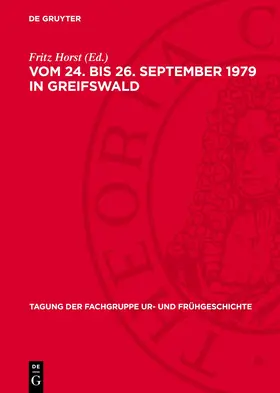 Horst |  vom 24. bis 26. September 1979 in Greifswald | eBook | Sack Fachmedien