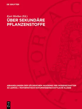 Mothes |  Über sekundäre Pflanzenstoffe | eBook | Sack Fachmedien