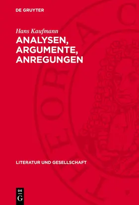 Kaufmann |  Analysen, Argumente, Anregungen | Buch |  Sack Fachmedien