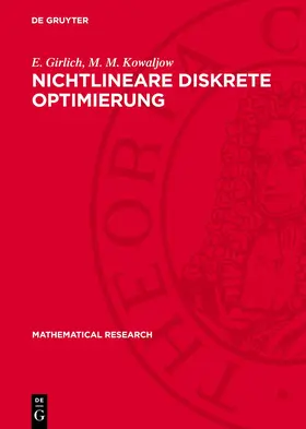 Kowaljow / Girlich |  Nichtlineare diskrete Optimierung | Buch |  Sack Fachmedien