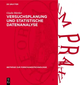 Härtler |  Versuchsplanung und statistische Datenanalyse | Buch |  Sack Fachmedien