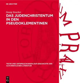Strecker |  Das Judenchristentum in den Pseudoklementinen | Buch |  Sack Fachmedien
