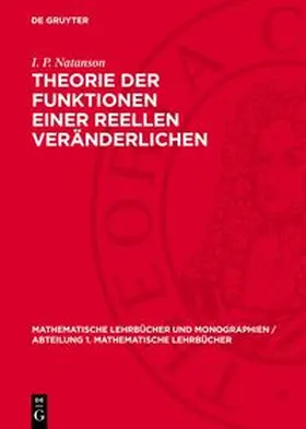 Natanson |  Theorie der Funktionen einer Reellen Veränderlichen | Buch |  Sack Fachmedien