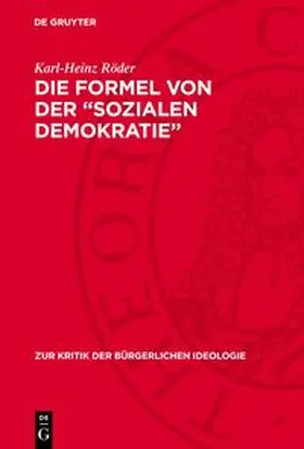 Röder |  Die Formel von der "sozialen Demokratie" | Buch |  Sack Fachmedien