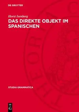 Isenberg |  Das direkte Objekt im Spanischen | Buch |  Sack Fachmedien