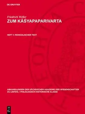 Weller |  Zum K¿¿yapaparivarta, Heft 1, Mongolischer Text | Buch |  Sack Fachmedien