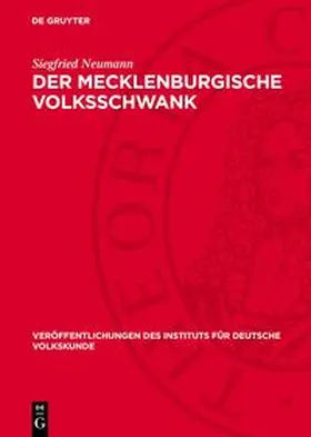 Neumann |  Der Mecklenburgische Volksschwank | Buch |  Sack Fachmedien
