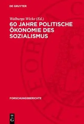 Wicke |  60 Jahre politische Ökonomie des Sozialismus | Buch |  Sack Fachmedien