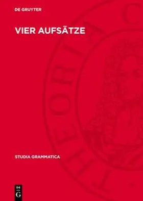 Degruyter |  Vier Auor/>fsätze | Buch |  Sack Fachmedien