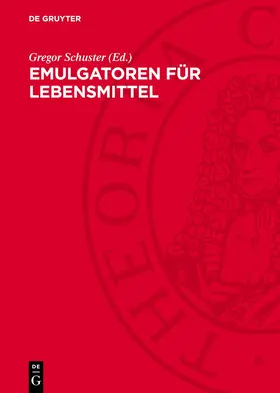 Schuster |  Emulgatoren für Lebensmittel | eBook | Sack Fachmedien