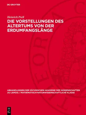 Prell |  Die Vorstellungen des Altertums von der Erdumfangslänge | eBook | Sack Fachmedien