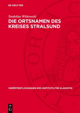 Witkowski |  Die Ortsnamen des Kreises Stralsund | eBook | Sack Fachmedien