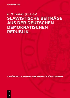 Bielfeldt / Jünger / Raab |  Slawistische Beiträge aus der Deutschen Demokratischen Republik | Buch |  Sack Fachmedien