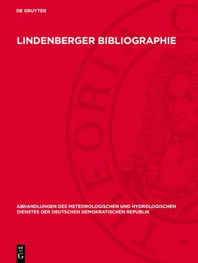 Gruyter |  Lindenberger Bibliographie | eBook | Sack Fachmedien