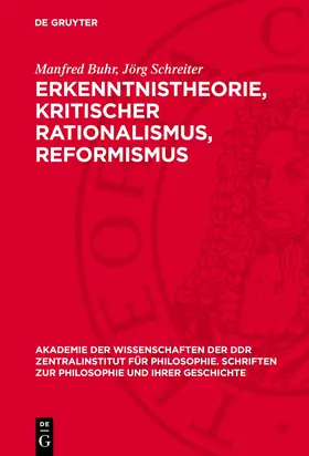 Buhr / Schreiter |  Erkenntnistheorie, kritischer Rationalismus, Reformismus | eBook | Sack Fachmedien