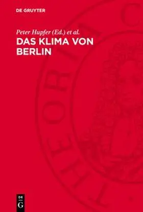 Hupfer / Chmielewski |  Das Klima von Berlin | Buch |  Sack Fachmedien