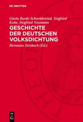 Burde-Schneidewind / Strobach / Kube |  Geschichte der deutschen Volksdichtung | Buch |  Sack Fachmedien