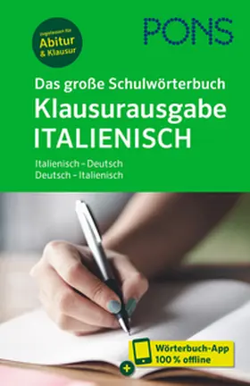  PONS Das große Schulwörterbuch Klausurausgabe Italienisch | Buch |  Sack Fachmedien