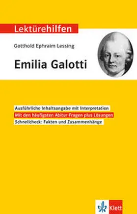 Hellberg |  Lektürehilfen Gotthold Ephraim Lessing "Emilia Galotti" | Buch |  Sack Fachmedien