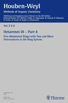 Büchel / Dehne / Dietz |  Houben-Weyl Methods of Organic Chemistry Vol. E 8d, 4th Edition Supplement | eBook | Sack Fachmedien