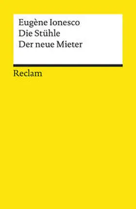 Ionesco |  Die Stühle. Der neue Mieter. Zwei Theaterstücke | Buch |  Sack Fachmedien