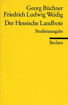 Büchner / Weidig / Schaub |  Der Hessische Landbote | Buch |  Sack Fachmedien
