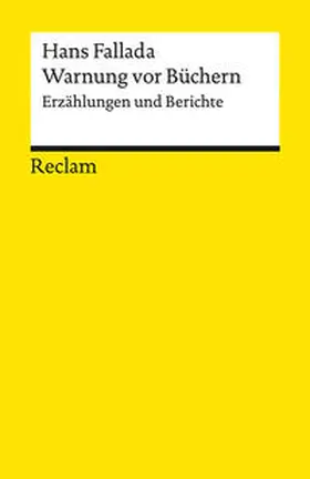 Fallada / Gansel | Warnung vor Büchern | Buch | 978-3-15-014081-9 | www2.sack.de