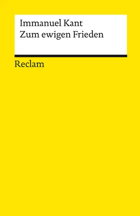 Kant / Malter |  Zum ewigen Frieden. Ein philosophischer Entwurf | Buch |  Sack Fachmedien