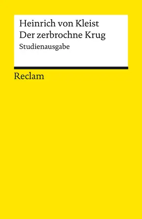 Kleist / Hamacher |  Der zerbrochne Krug. Studienausgabe | Buch |  Sack Fachmedien