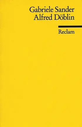 Sander |  Alfred Döblin | Buch |  Sack Fachmedien