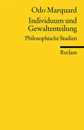 Marquard |  Individuum und Gewaltenteilung | Buch |  Sack Fachmedien