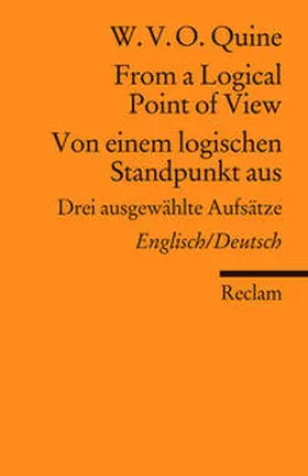 Quine / Nimtz / Bluhm |  From a Logical Point of View / Von einem logischen Standpunkt aus | Buch |  Sack Fachmedien