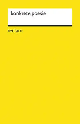 Gomringer |  konkrete poesie | Buch |  Sack Fachmedien