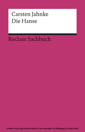 Jahnke |  Die Hanse | eBook | Sack Fachmedien