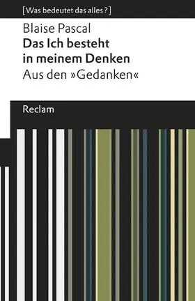Pascal / Wetz |  Das Ich besteht in meinem Denken | eBook | Sack Fachmedien